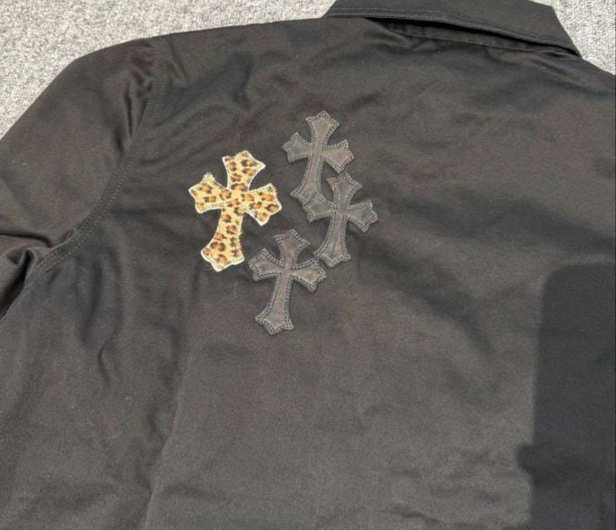 CHROME HEARTS クロムハーツ WORKDOG ヒョウ柄 クロスパッチ