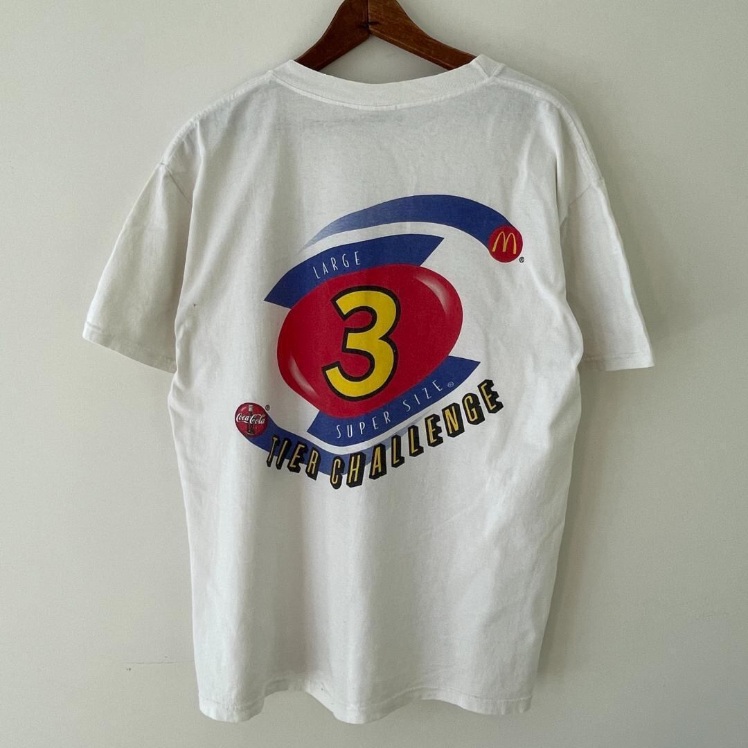 tGG124 90s Tシャツ プロモ 広告 マクドナルド ハンバーガーショップ