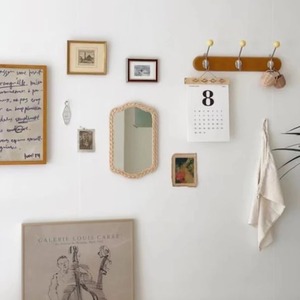 ラタンフレームミラー