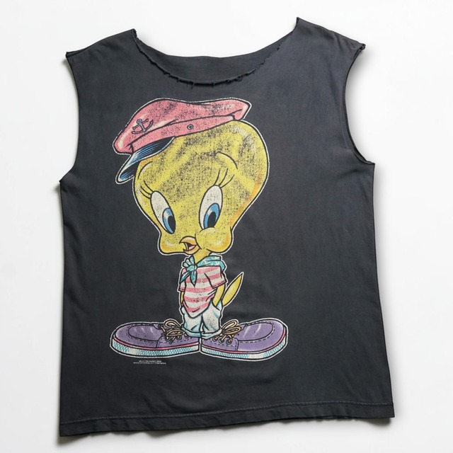 “Looney Tunes” vintage cut-off sleeveless T-shirt