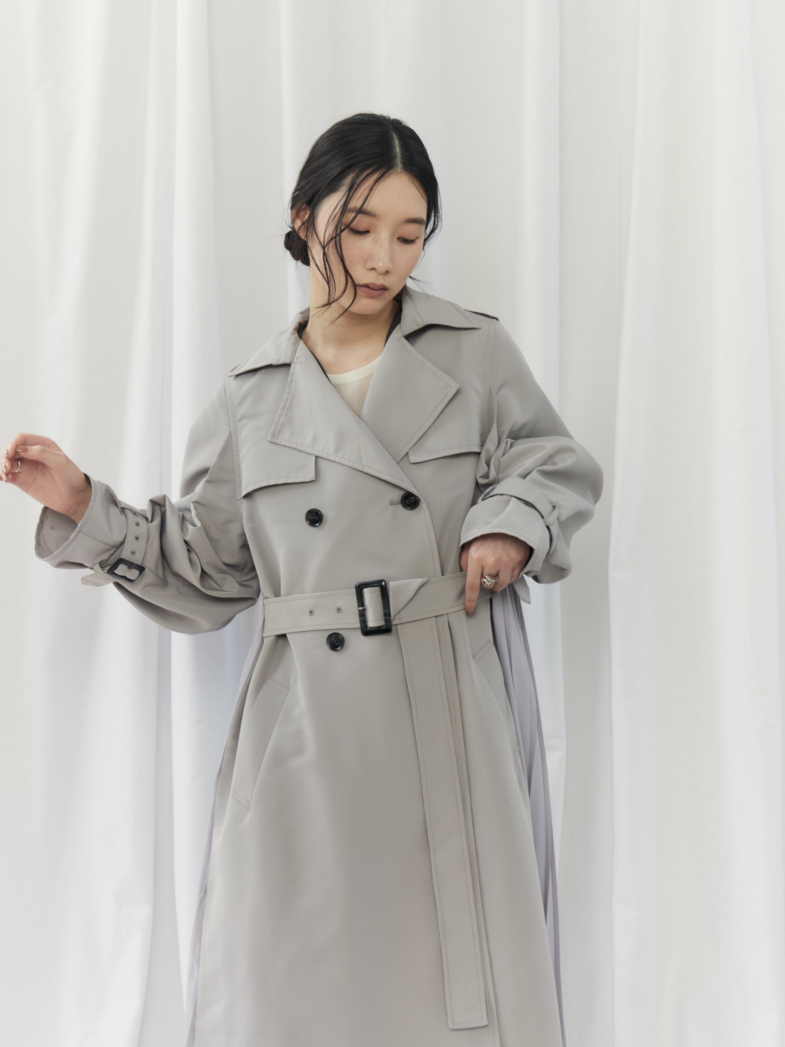 BACK PLEATED COAT（ﾊﾞｯｸﾌﾟﾘｰﾂｺｰﾄ）【3676101】 | CIEL'AIR