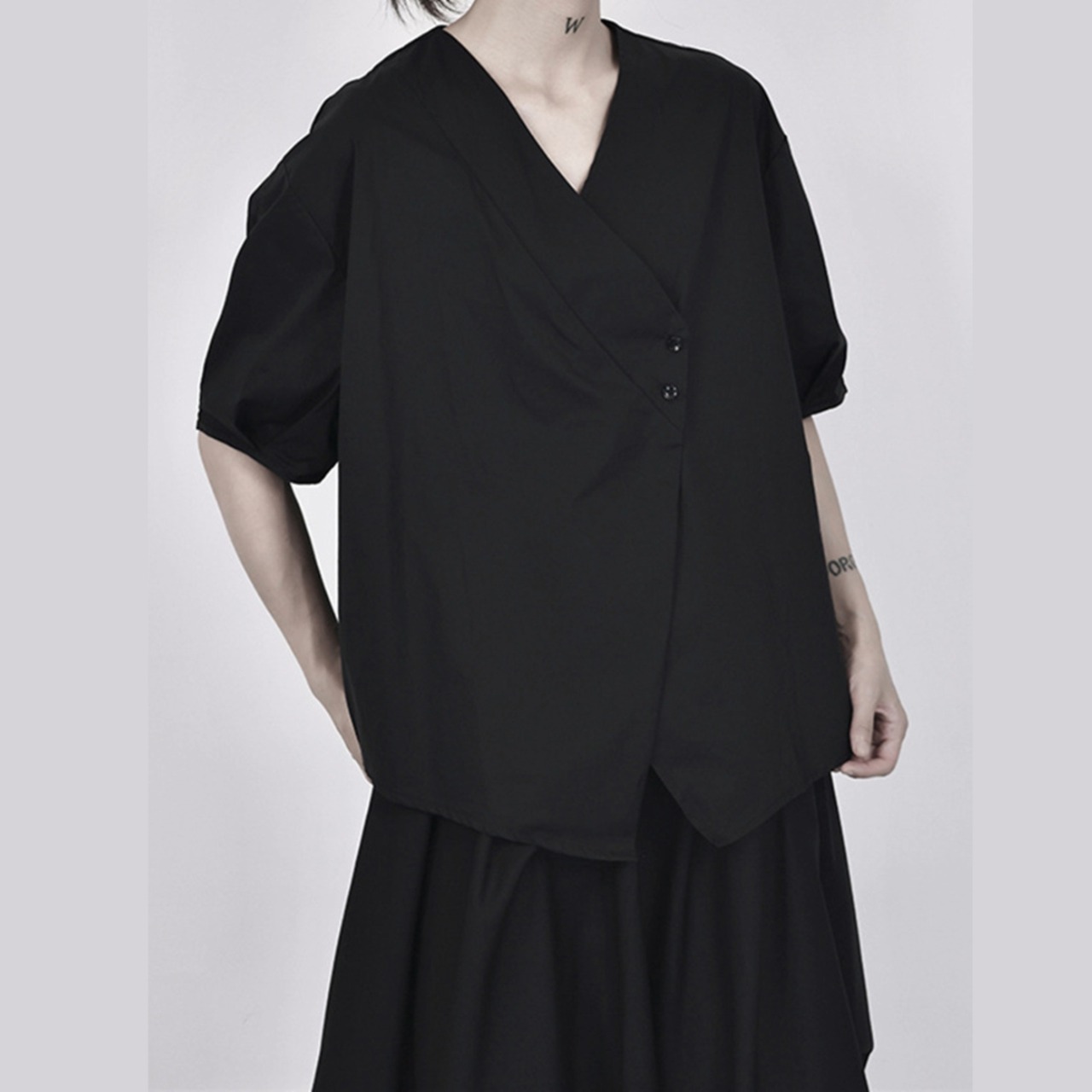 Asymmetric Wrap V-Neck Shirt TB2435・画像8