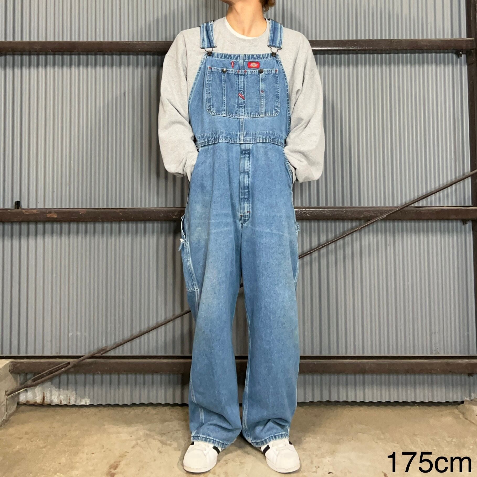 Dickies ヒッコリー ストライプ オーバーオール USA 36 32 88