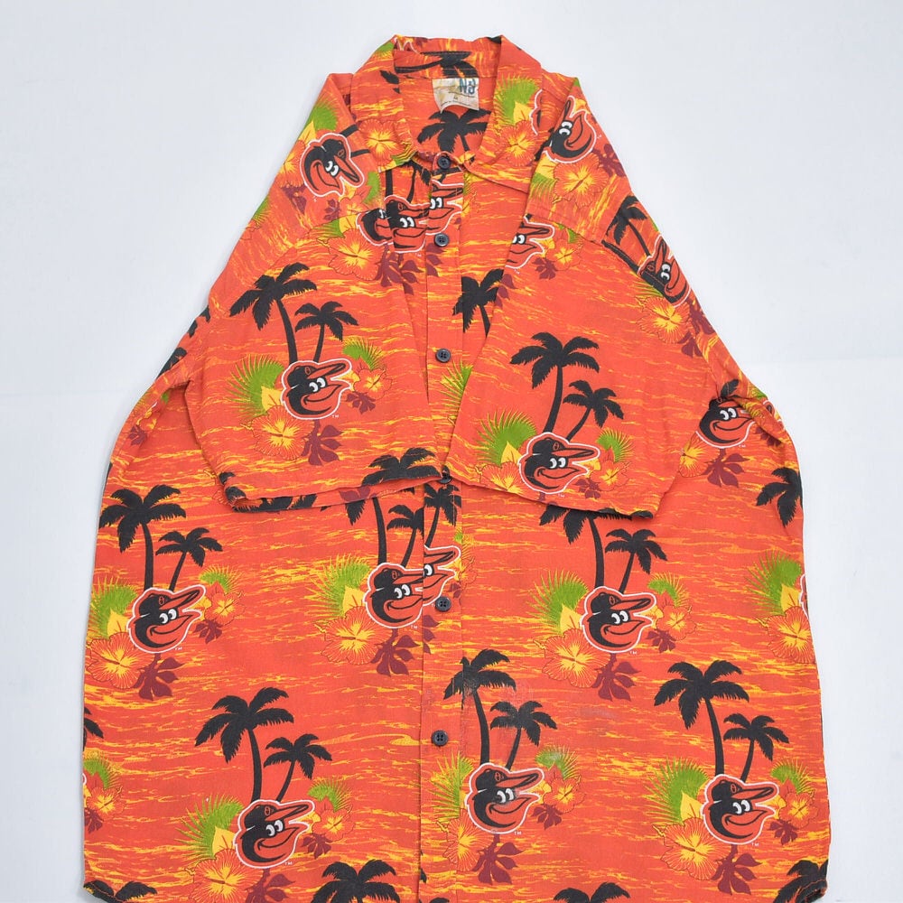 古着USA アメカジ オレンジ オーバーサイズ2XL MLB