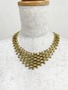 Vintage Gold Tone Chunky Choker Necklace