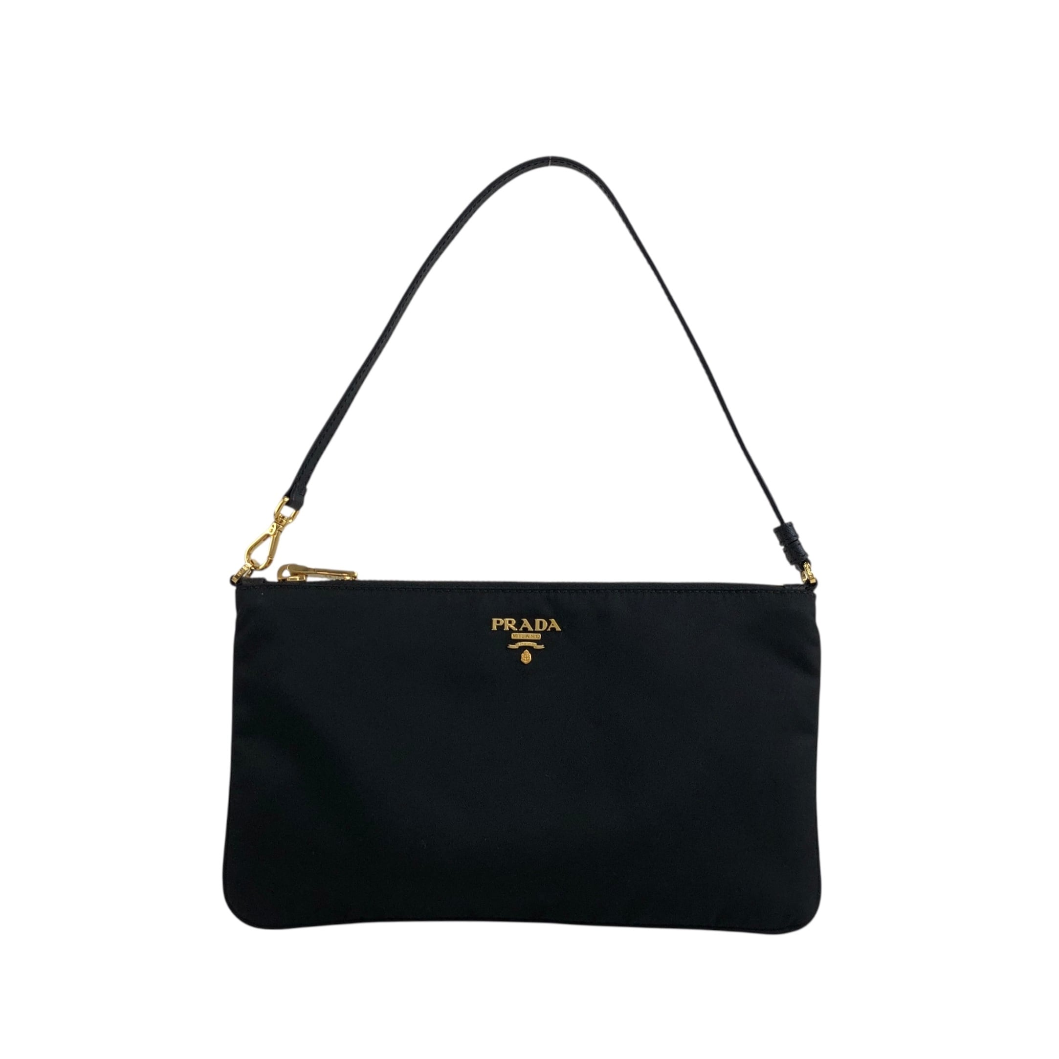 極美品✨プラダ　ショルダーポーチ　ブラック　黒　ヴィンテージ PRADA プラダ ショルダーバッグ ブラック ロゴ ナイロン アクセサリー