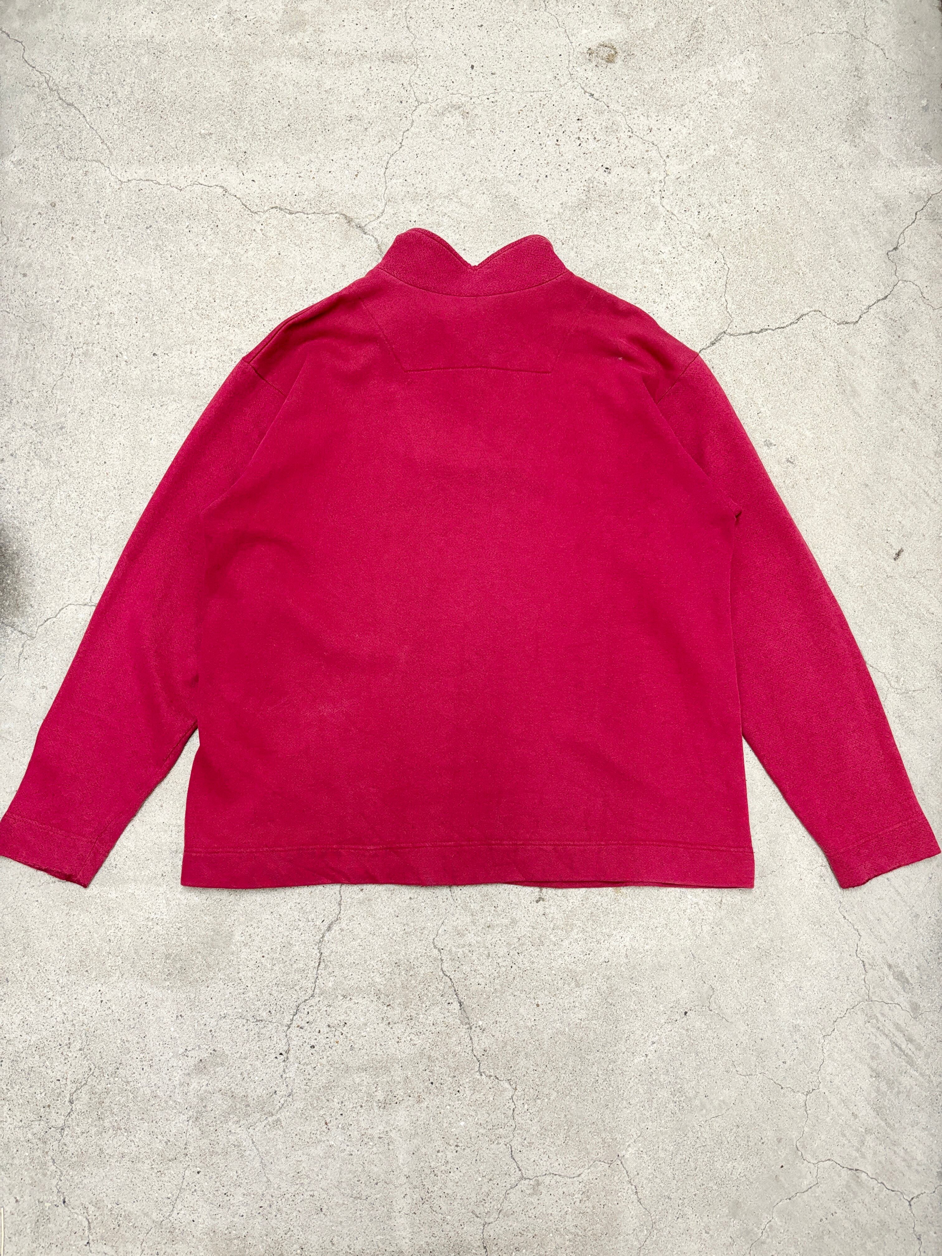 90s OLD STUSSY/STUSSY SPORT Logo Half zip Sweat/USA製/白タグ/M 
