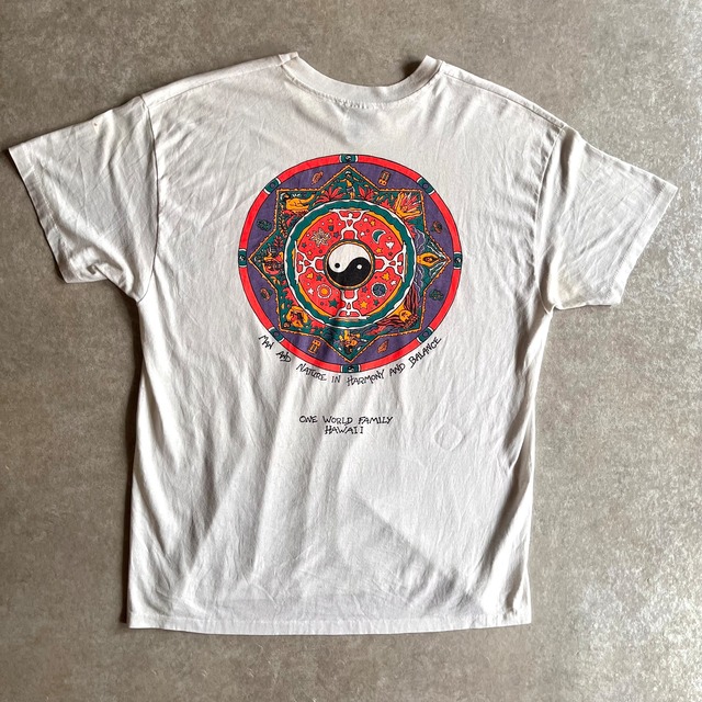 1990s Hanes "ONE WORLD FAMILY" Tee  Made in USA  XL  G878