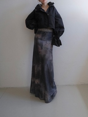 Cropped Hoodie Blouson / BLACK