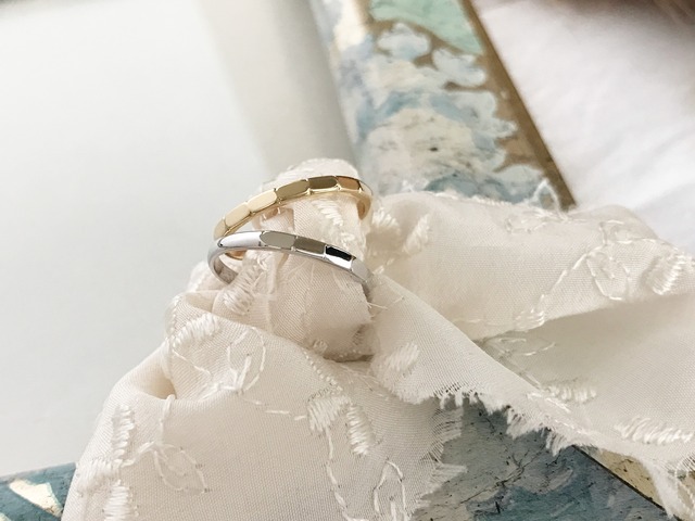 Facette ring ー gold / silver ー