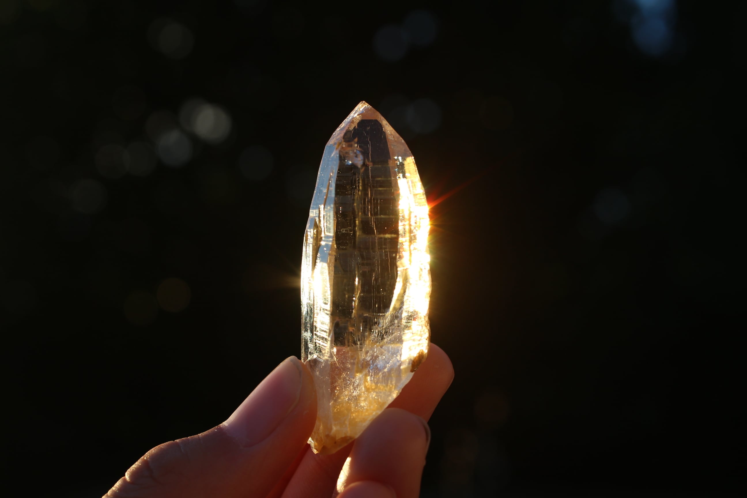 コレクション、趣味 超透明ガネーシュヒマール ゴールデンヒーラー 水晶
