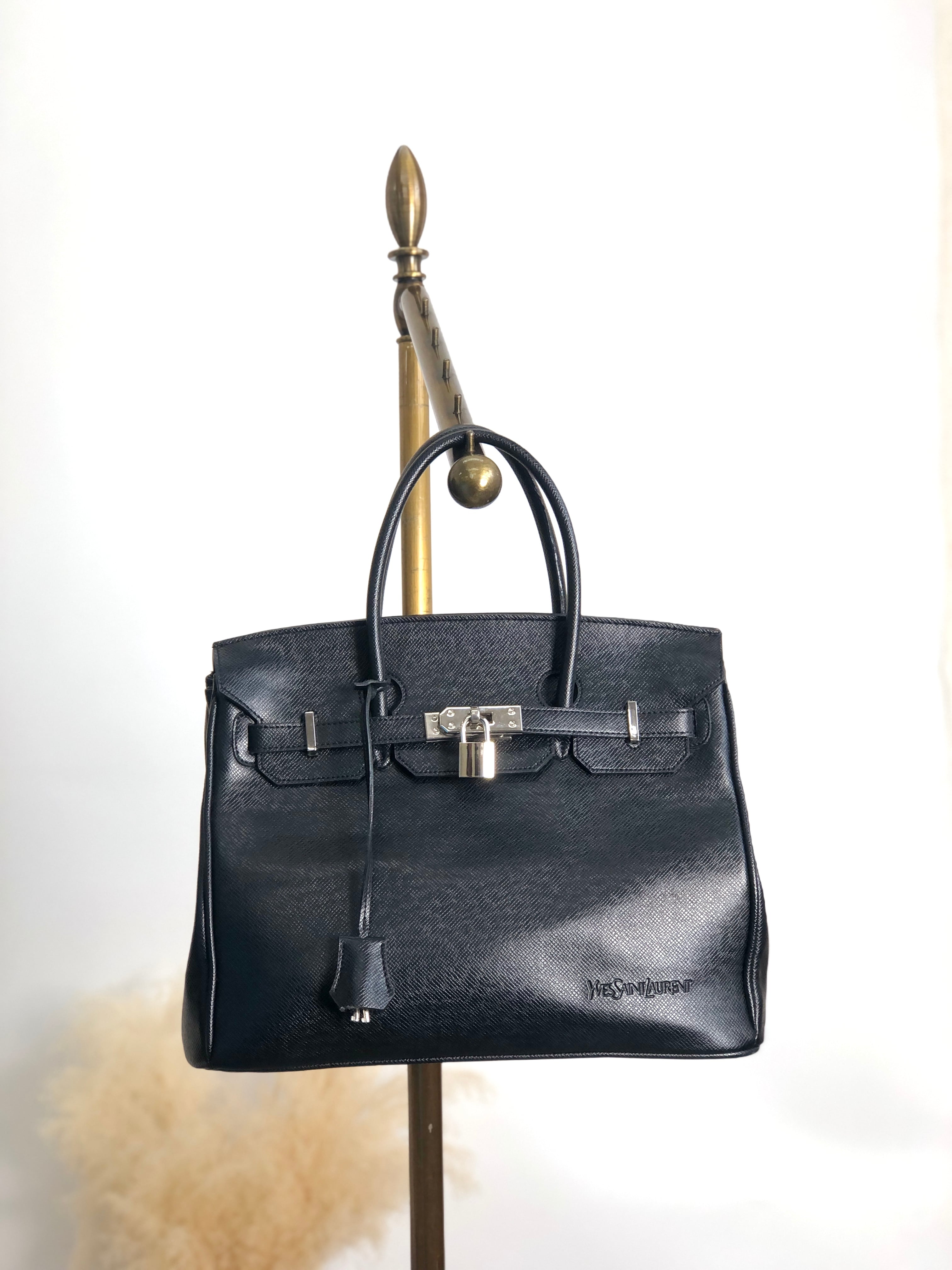 Yves Saint Laurent イヴ・サンローラン ハンドバッグ ブラック ターン