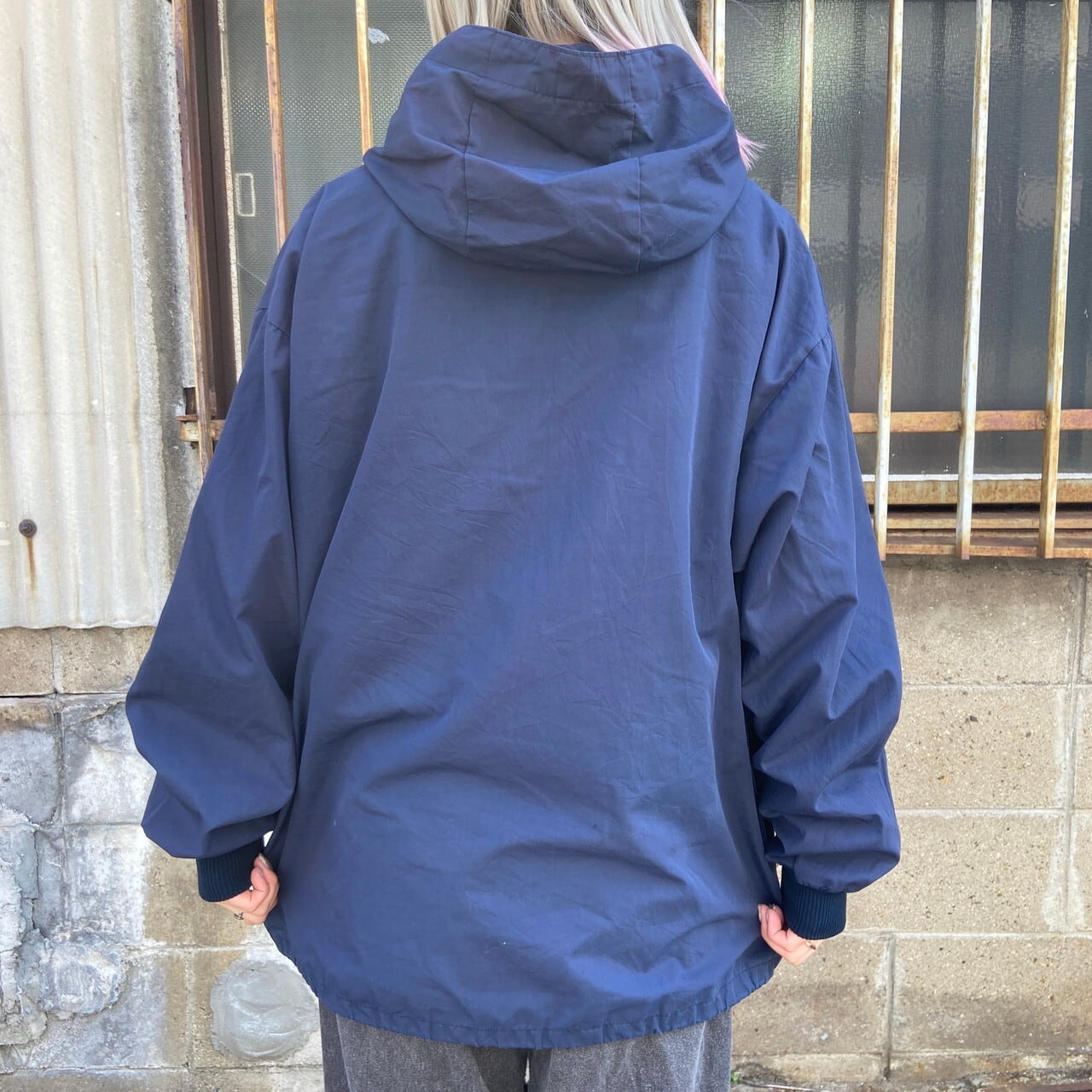 AJAK ユーロ コットン アノラックパーカー メンズL相当 古着 