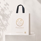 【L’essentiel du JAPON】手提げ袋 Lサイズ|ギフトバッグ 紙袋 ショッパー 270×100×320mm ホワイト 白 ゴールドロゴ 大きめサイズ プレゼント ラッピング 贈り物 手土産
