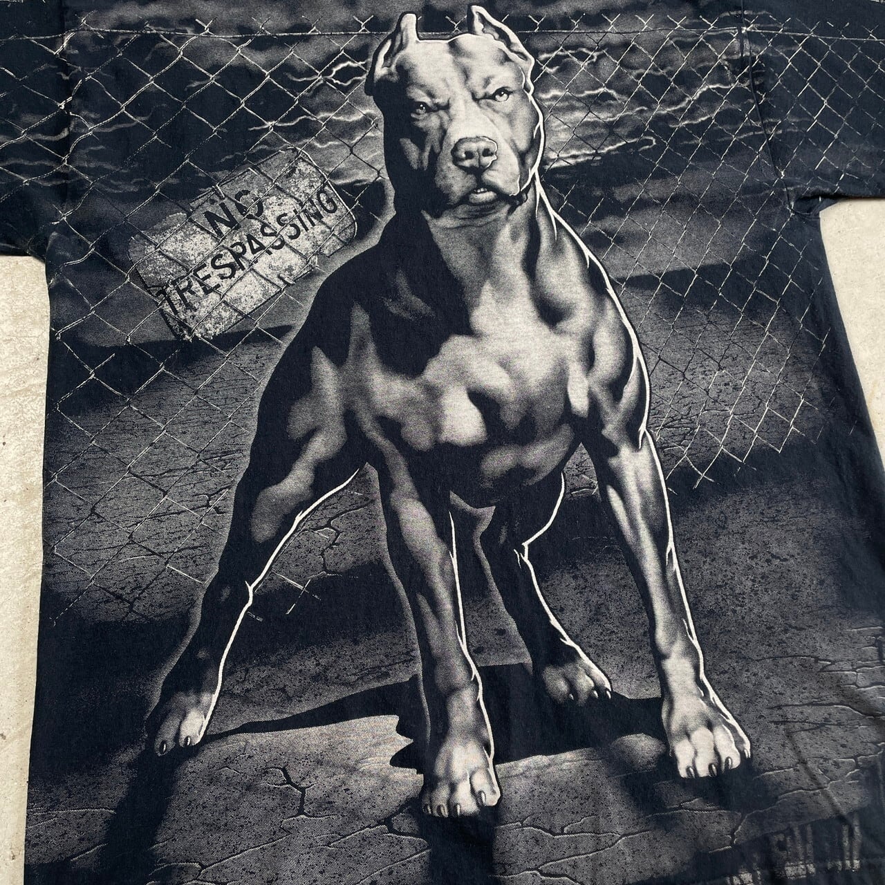 古着Tシャツグッドレギュラー 90s アニマル 犬 オールオーバー 