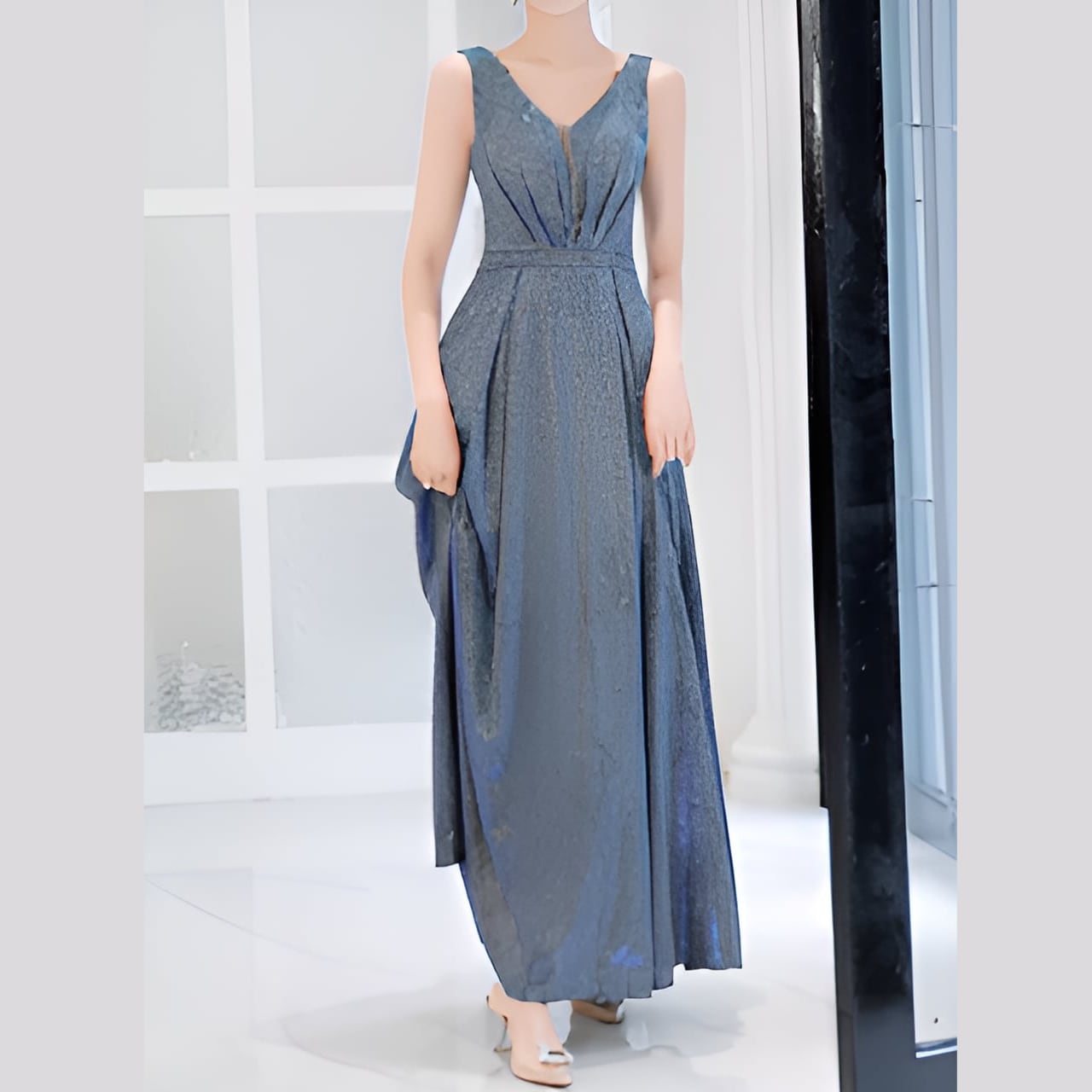 シンプルシャイニーワンピースDF 1348