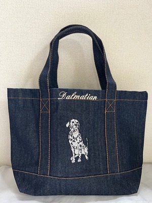 オリジナル刺繍デニム生地バッグ