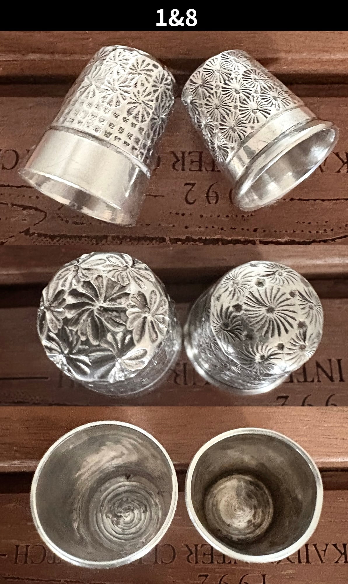 フランスアンティーク シルバー すずらんのシンブル 指ぬき アンティーク 銀製 指ぬき