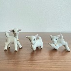ビンテージ レトロかわいい  やぎ フィギュリン　3匹セット / Retro  Vintage Goats Figurine
