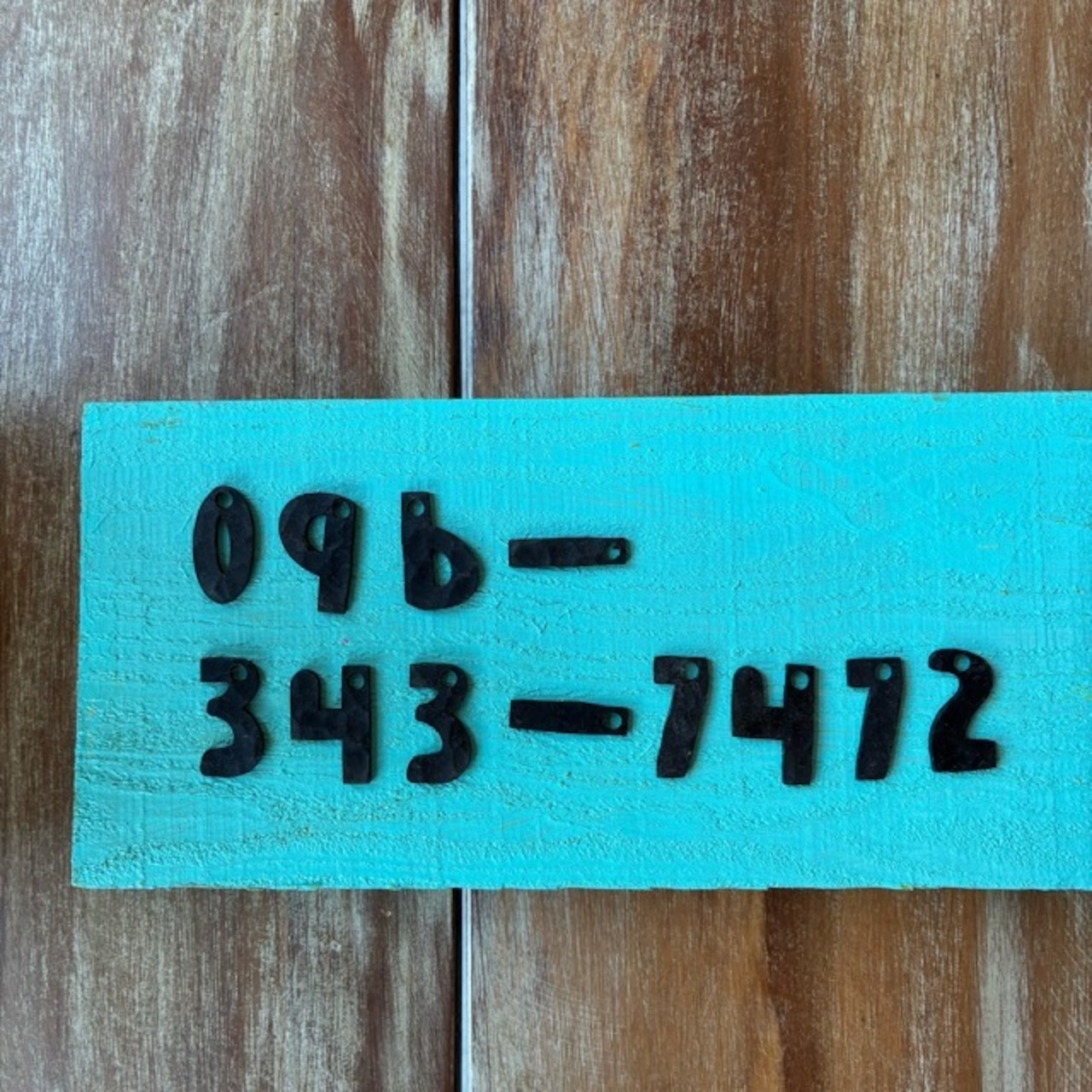 TOPANGA Zakka India Hammered Iron Number Plate SS 2cm Black 　インド　ハンマーアイアンナンバープレート　極小　ブラック　看板　サインプレート　鉄　住所　店舗　槌目