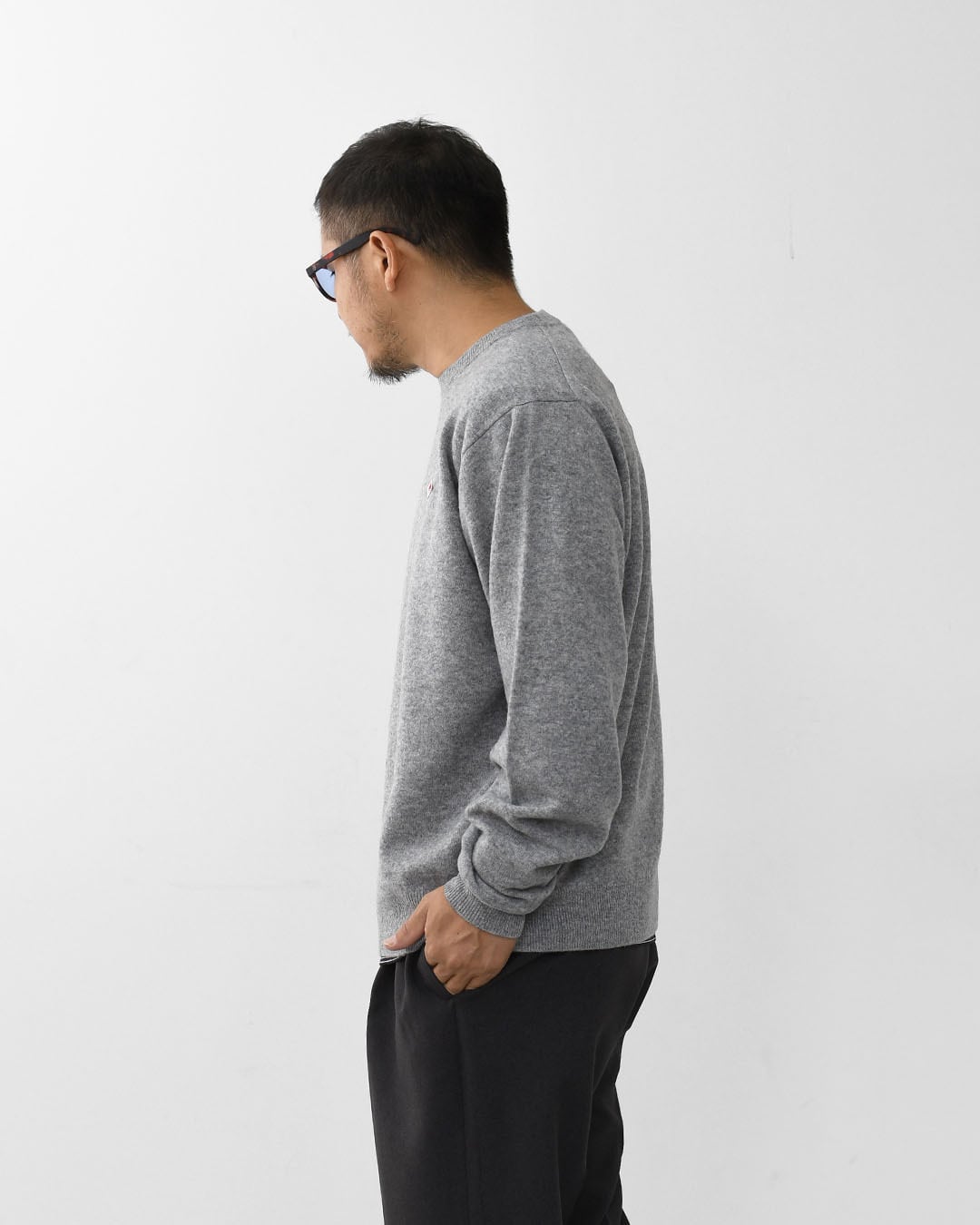 DANTON [ダントン] M LAMBSWOOL CREW NECK KNIT PULLOVER [DT-D0028LMW