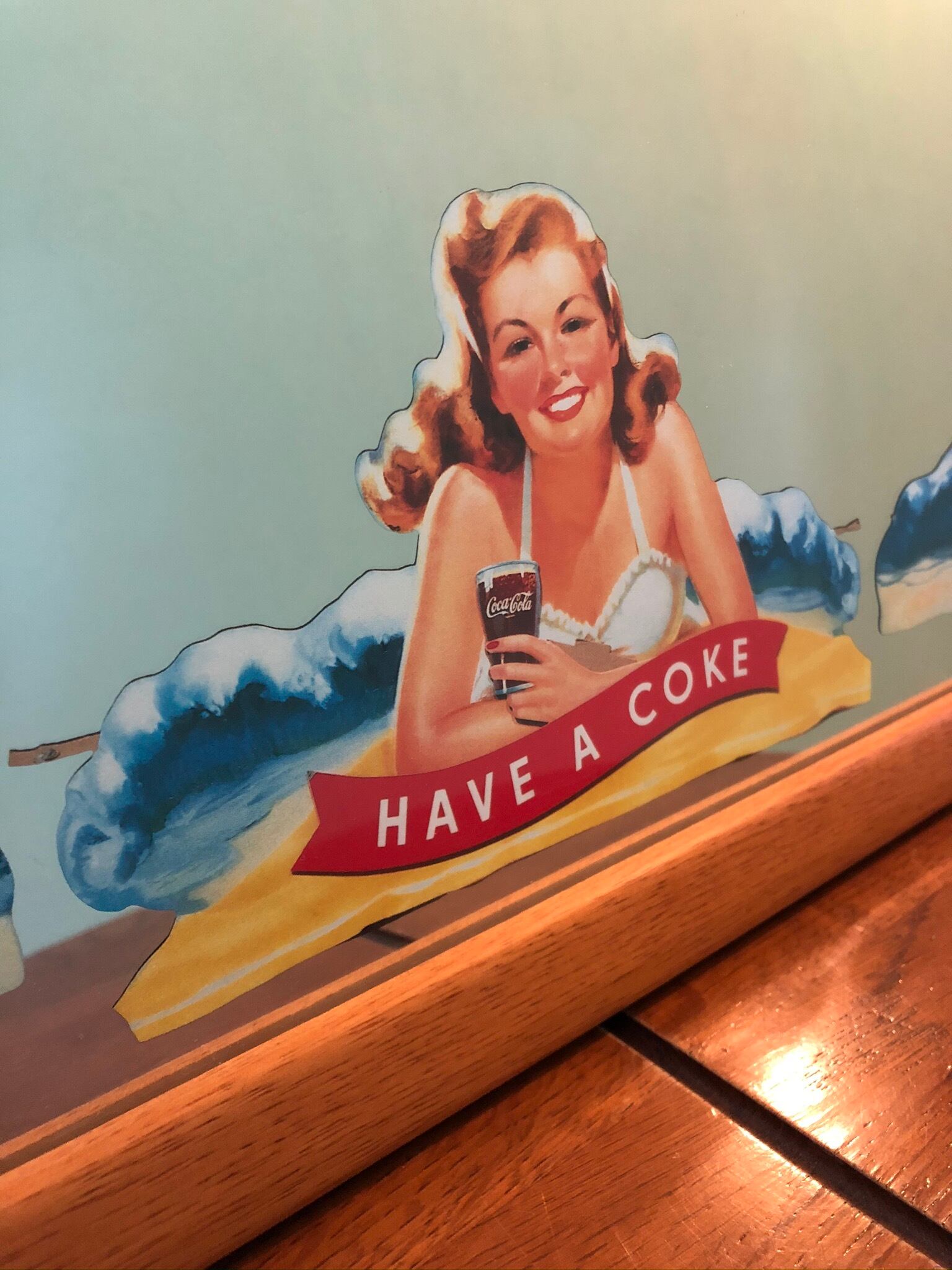 コカコーラ　Coca-cola PUB mirror sign　廃番品 コカコーラCoca-cola PUB mirror sign廃番品