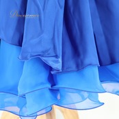 社交ダンス 衣装 ワンピース ドレス ブルー系 青 Grace レース ダンス パーティ 発表会 軽い フリル きれいめ 上品 大人 キラキラ 発表会ドレス ダンス衣装 女性用 エレガント ダンスパーティー 衣装用ドレス