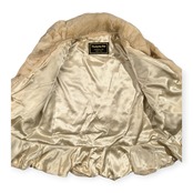 Taehyun Fur 本毛皮 リアルファー コート ジャケット /アイボリーベージュ系/レディース/毛皮/ファー