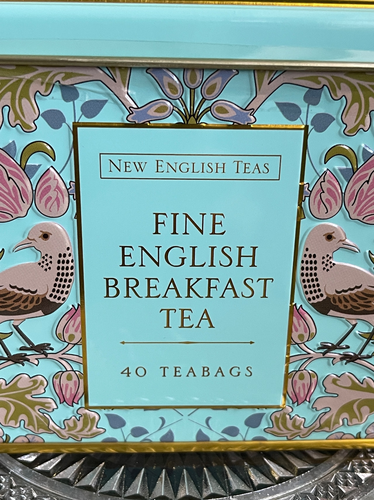 『New English Teas』ミントグリーン缶 ウタツグミ & ベリーズ  Song Thrush & Berries ソングトラッシュ　イングリッシュブレックファストの画像02