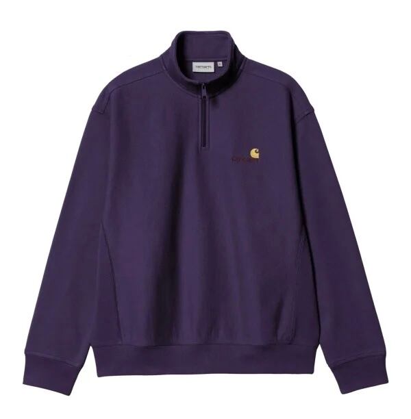 CARHARTT (カーハート)- HALF ZIP AMERICAN SCRIPT SWEAT I027014-23F (cassis)