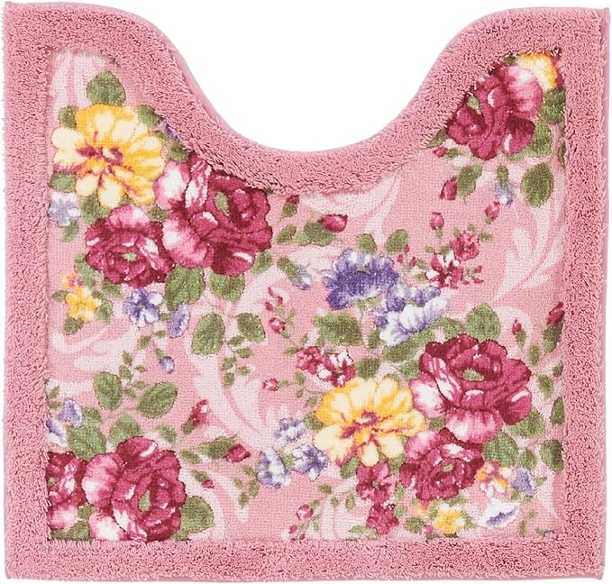 センコー S.D.S ミモザ トイレマット 約65×65cm ピンク 花柄 抗菌 防臭