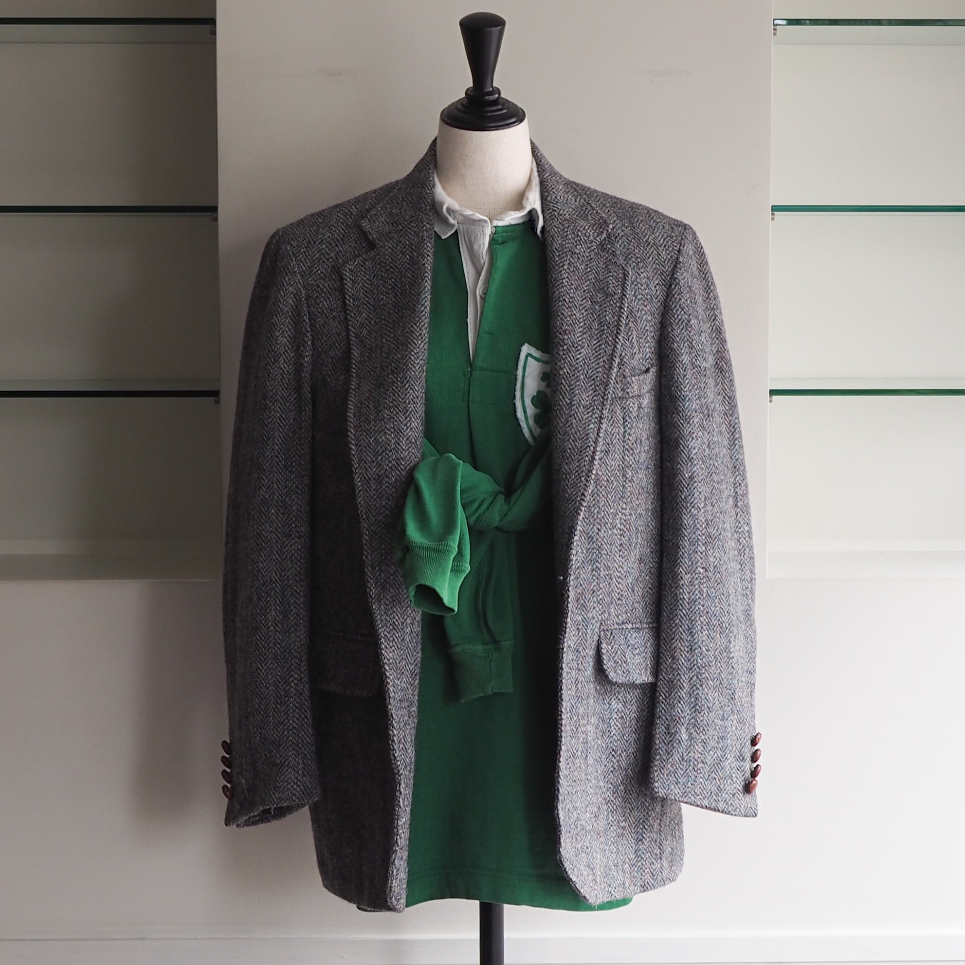70s-80s The New Englander Harris Tweed Jacket