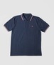 Cool Pass Seed Stitch Polo Shirts 　Navy