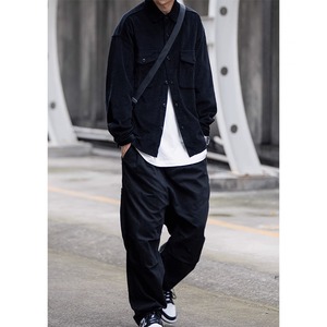 ★TEXTURED PLAIN CORDUROY WORK SHIRT　　　A0785