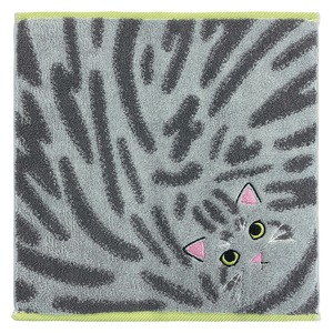 うちのこメイト 猫の毛並み ハンカチ【 サバトラ／シルバーダビー】 今治タオル ハンカチ 日本製 ねこ