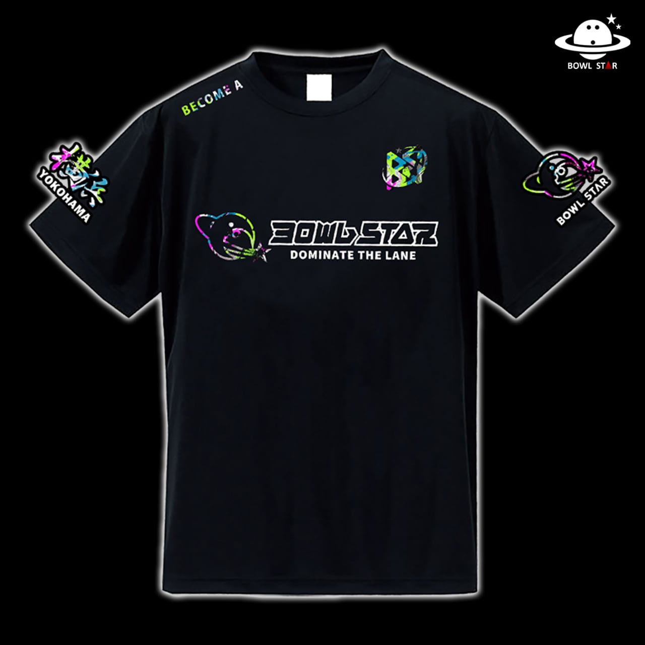 BOWLSTAR DOMINATE THE LANE ドライTシャツ 〔シャツ-39〕【受注生産