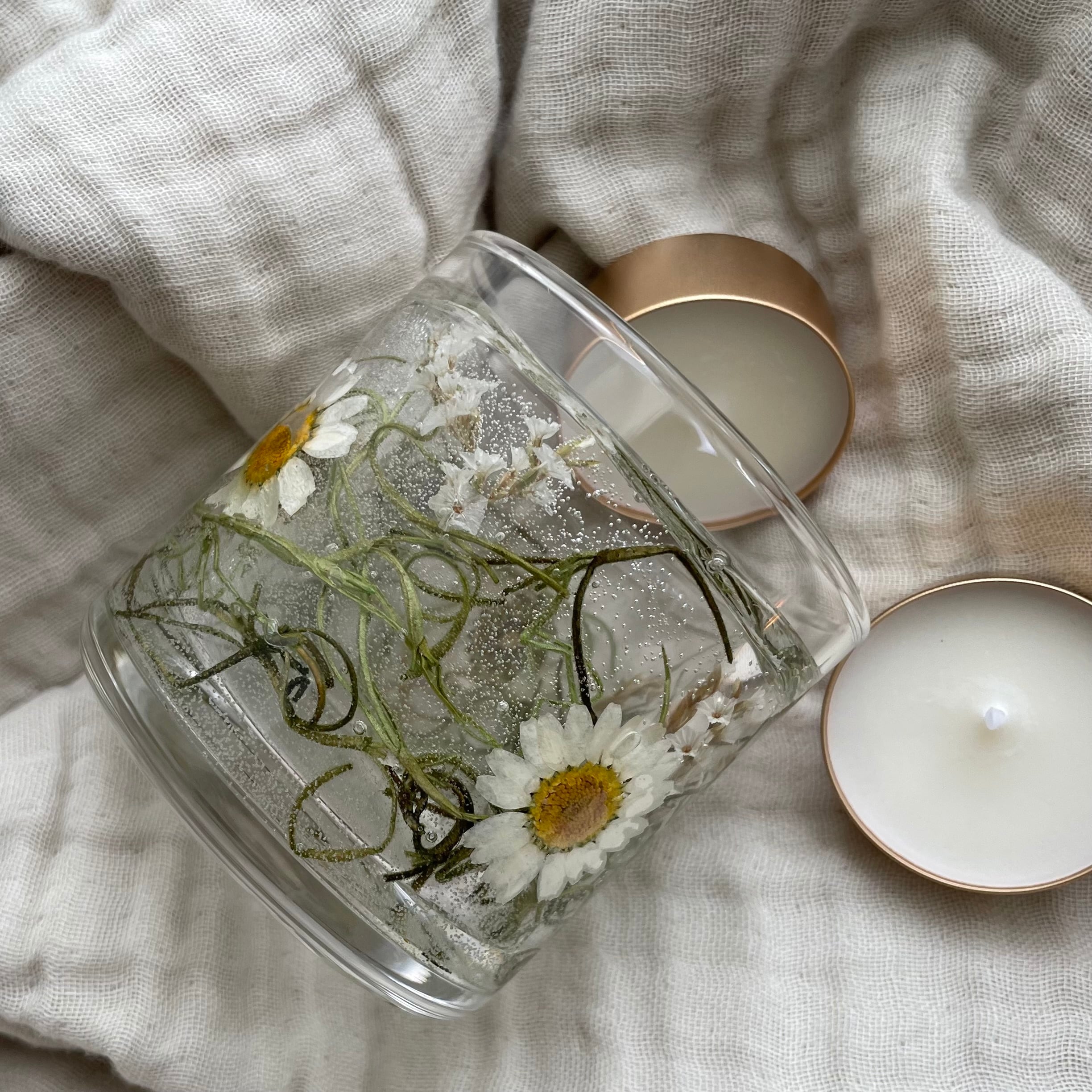 デイジーのジェルキャンドルホルダー/tea light candle付き | -SDGsな