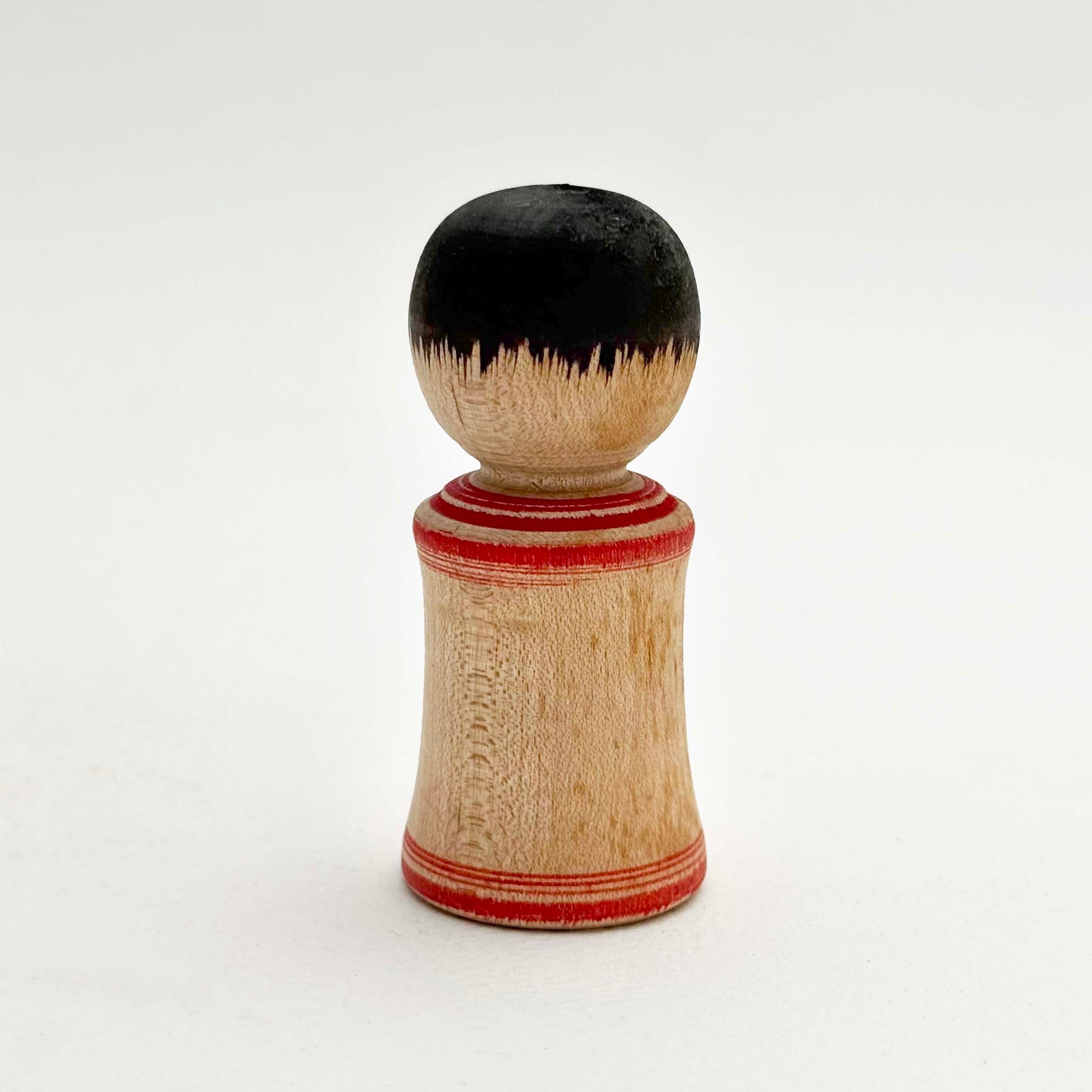 今晃工人 / 小寸こけし（赤い花 6cm）