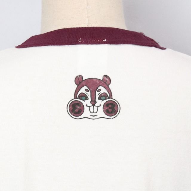 Logo Girl ringer T-shirt (ロゴ ガール リンガー ティーシャツ)【Burgundy】