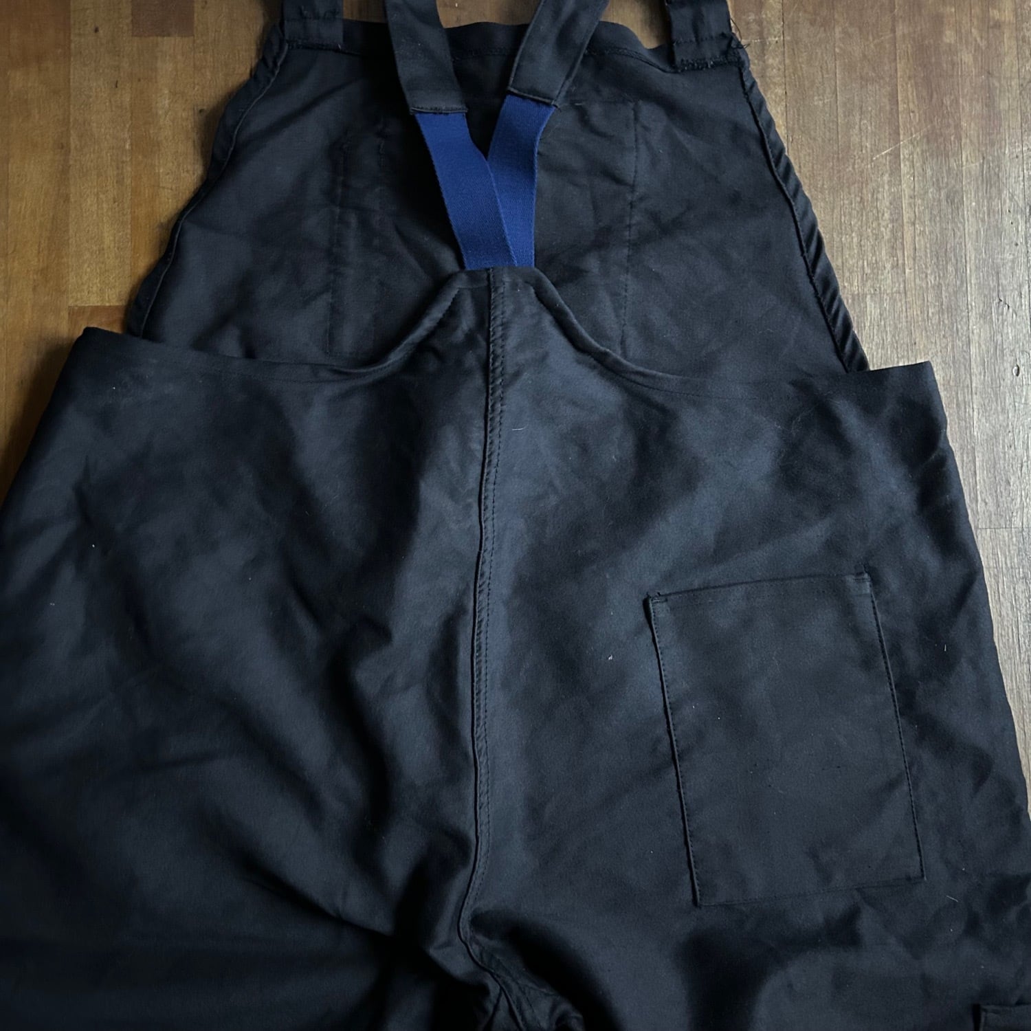 フランス ブラックモールスキン オーバーオール(DEAD STOCK) 80's