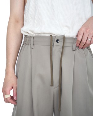 ssstein "WIDE EASY SHORT TROUSERS〔TAUPE BEIGE〕"