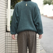 alpaca blend leather switching design knit