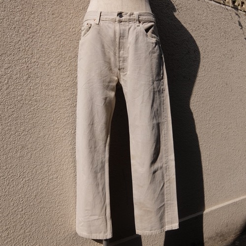 '96 "Levi's" 501 Ivory Denim Pants／96年 "リーバイス" 501 アイボリー デニムパンツ
