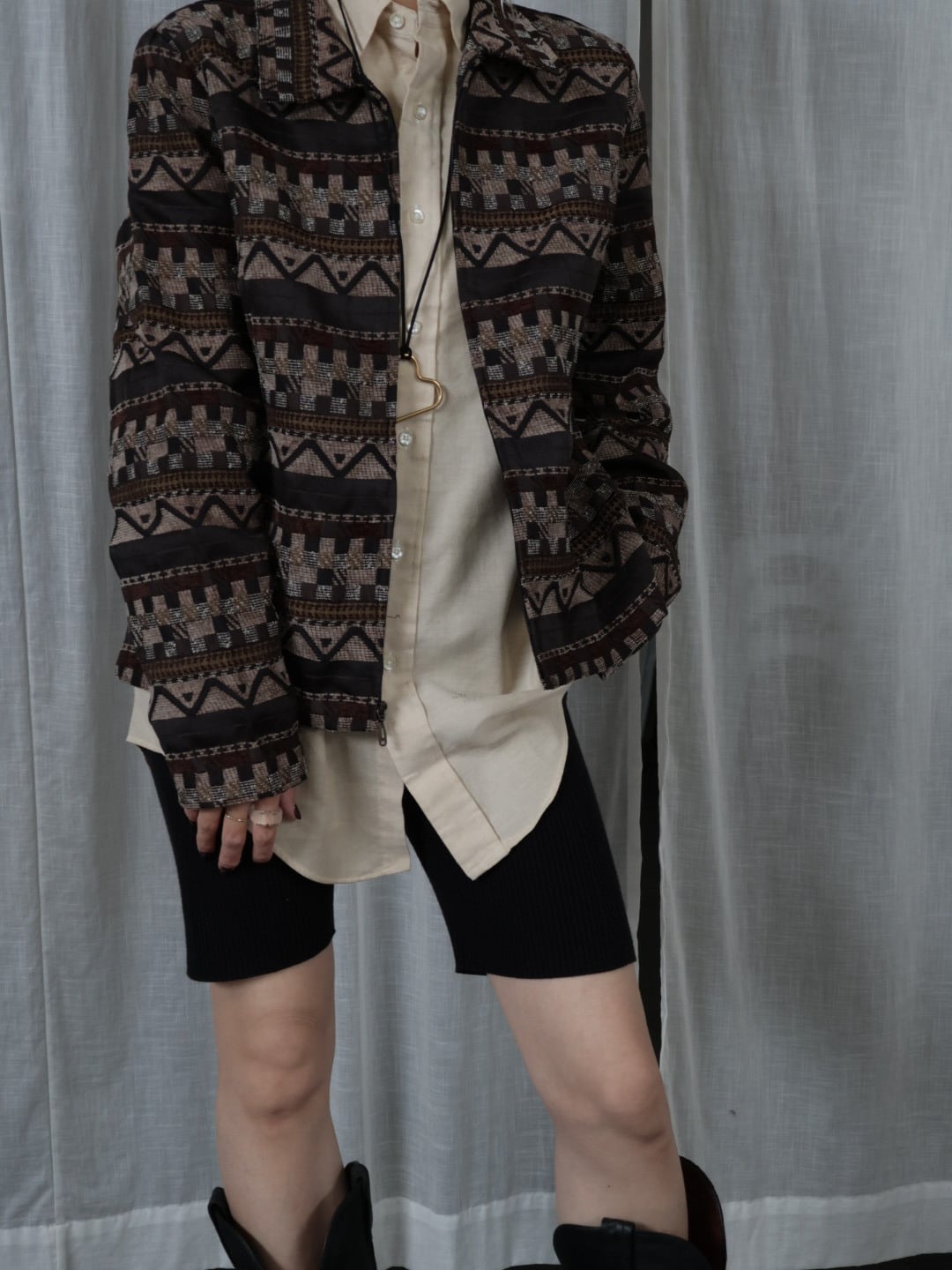 <vintage>geometric jacket