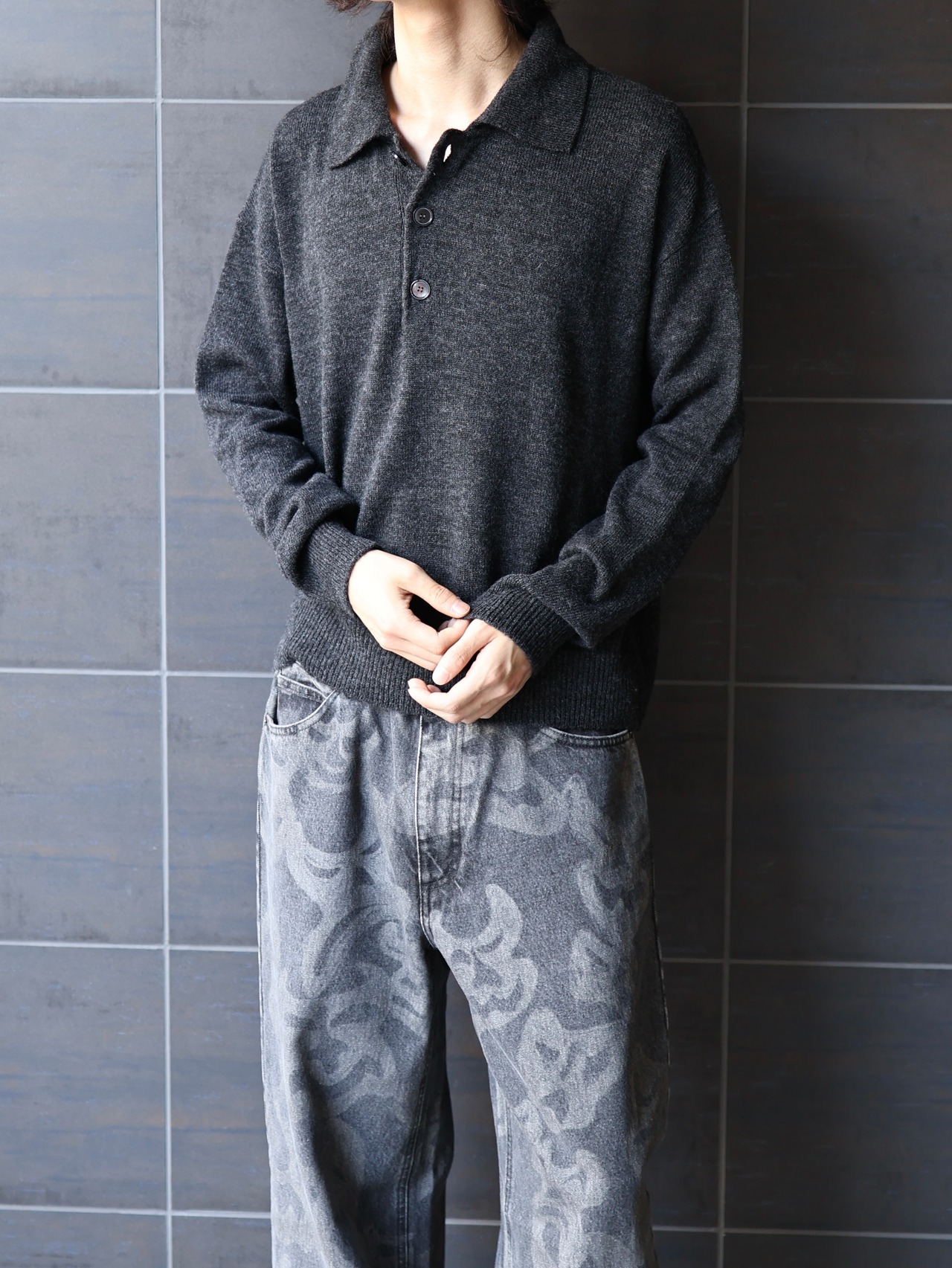 【26aw/ROLDSKOV】rambo polo dark grey