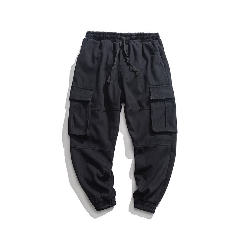 Road Vintage Winter Retro Loose Plush Cargo Pants ese Men's Simple All-match PantsSpecials-アリババ レトロ ウィンター 冬物 ビンテージ hip6-161184776662685