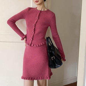 フレンチフラワー フリルニットセットアップ A4449