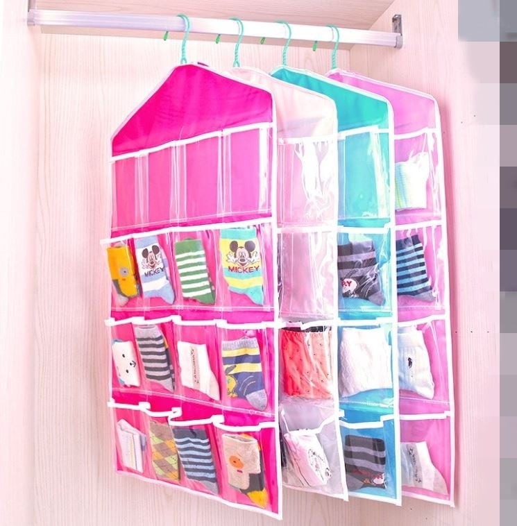 送料無料・即納】省スペースで便利☆収納ポケット ウォールポケット