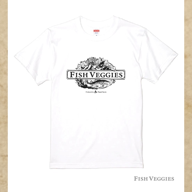 FISH VEGGIES　Tシャツ（ホワイト）