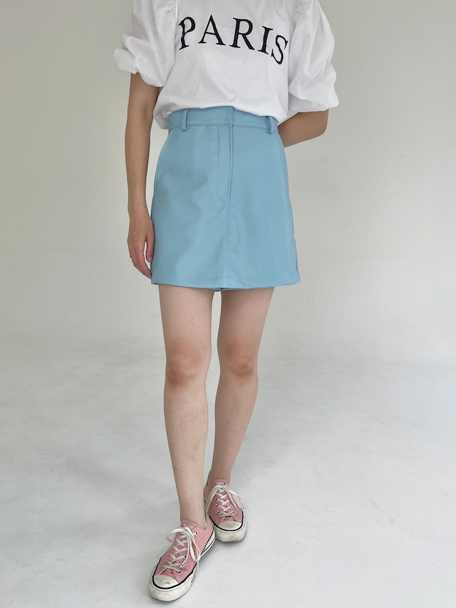 【GiGi viora】fake leather skirt pants